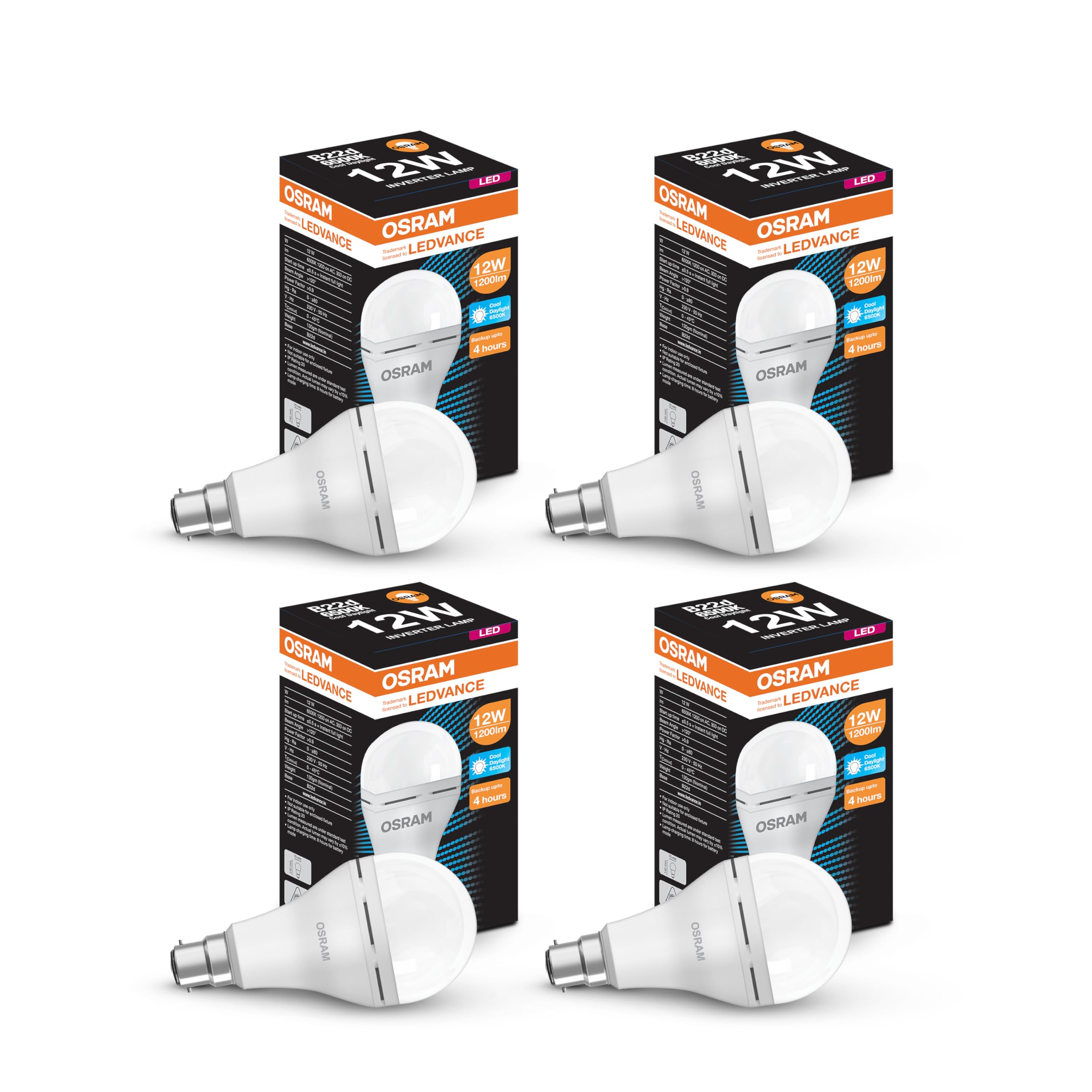 See full amazon price history chart for LEDVANCE Osram 12W Inverter Bulb B22D | Emergency Lamp | Cool White - Energy Saving | Rechargeable LED Bulb | Pack of 4 LEDVANCE Osram 12W Inverter Bulb B22D | Emergency Lamp | Cool White - Energy Saving | Rechargeable LED Bulb | Pack of 4 (B0D9NMGCYK) Amazon Price History, Amazon Price Tracker