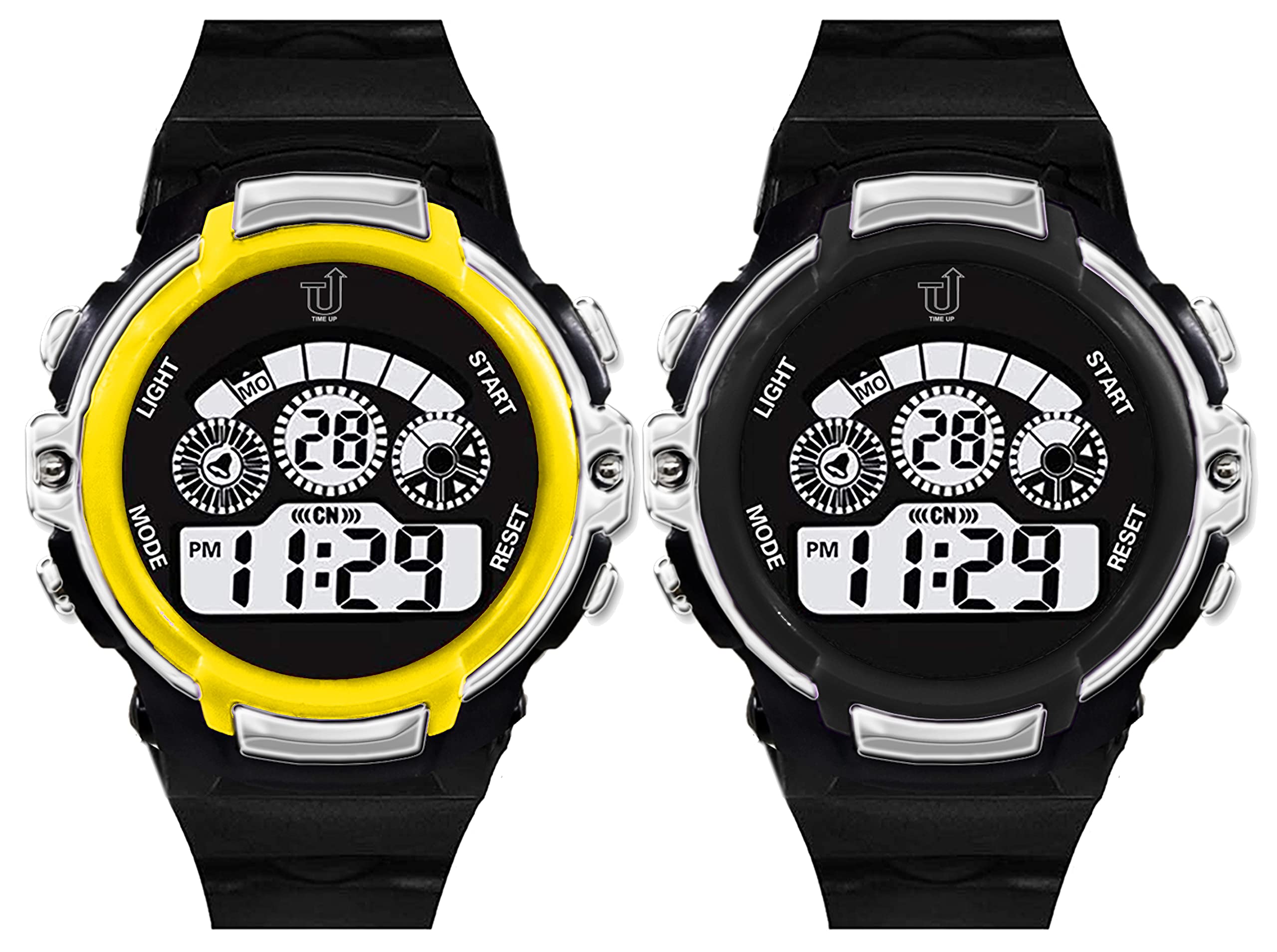 Time Up Digital Water-Proof & LED Light Big Dial Combo 2 Watches for Boys & Girls (5-13 Years)-SRING2-Y (Yellow-Black) (B09C4SNFCY) Amazon Price History, Amazon Price Tracker