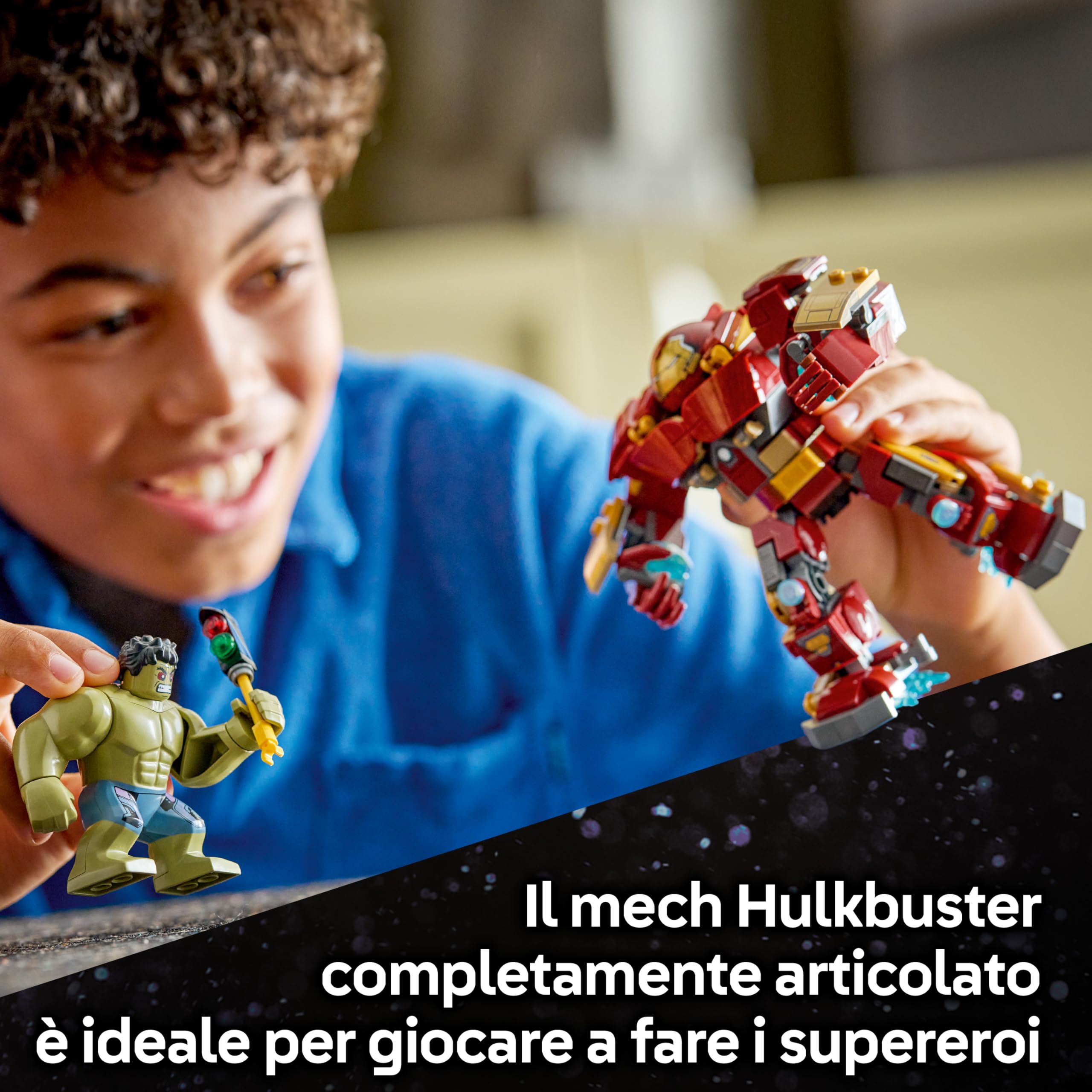 LEGO | Marvel Battaglia Epica: Hulkbuster vs. The Hulk - Giocattolo dei Supereroi con 2 Action Figure e Minifigure di Iron Man - Idea Regalo per Bambini da 9 Anni in su Fan degli Avengers - 76343