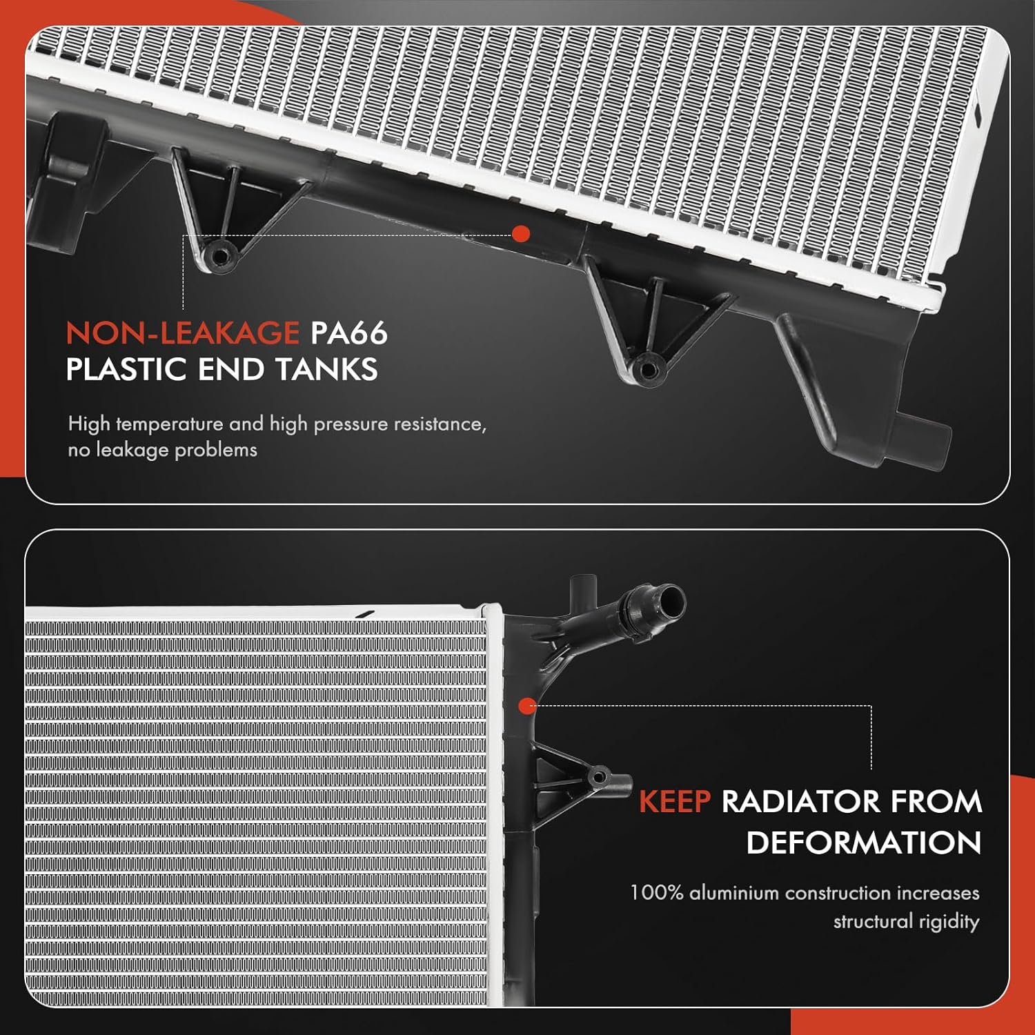A-Premium Engine Coolant Radiator Assembly Compatible with Volkswagen Jetta 2016 2017 2018 1.4L