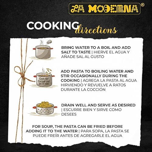 Miniatura 7 de LA MODERNA, Cavatappi, Pasta, Hecha con Sémola de Trigo Durum, Enriquecida con Vitaminas y Hierro, 16 oz