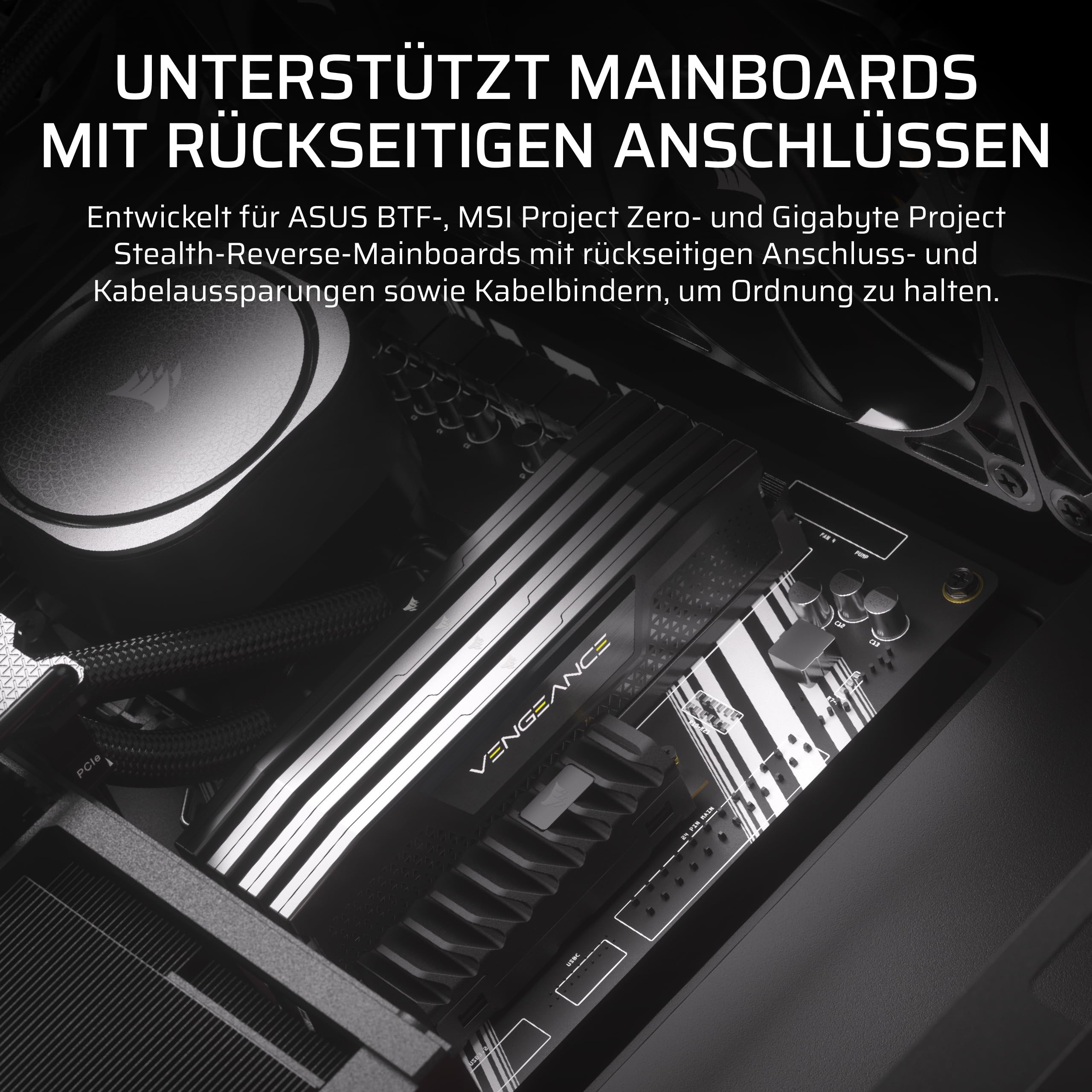 CORSAIR Frame 4000D RS ARGB Modulares Mid-Tower ATX PC-Gehäuse – Schwarz
