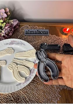 El Aletleri Kurabiye Kalıbı Seti - Tamirci - Hamur Şekillendirici - Şeker Hamuru Kalıp- 5 Adet