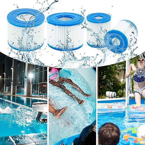 Miniatura 4 de Cartucho de filtro de piscina tipo I, 3.11 x 3.48 pulgadas, tamaño I para filtro de piscina, bombas de filtro de piscina reemplazos universales (12