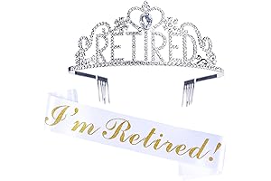 Retirement Gifts for Women, "I'm Retired" Sash & Tiara Kit, Happy Retirement...