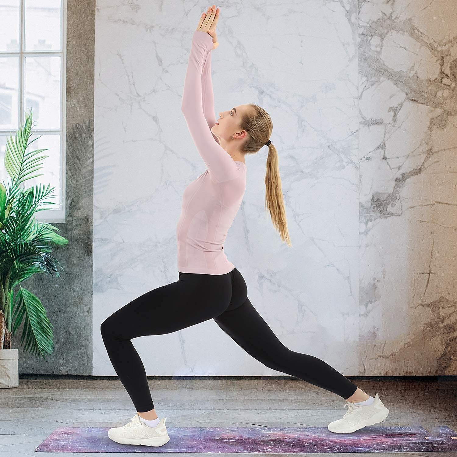 MathCat Seamless Workout Shirts for Women Long Sleeve Yoga Tops Sports Running Shirt Breathable Athletic Top Slim Fit XS-XL - Image 3