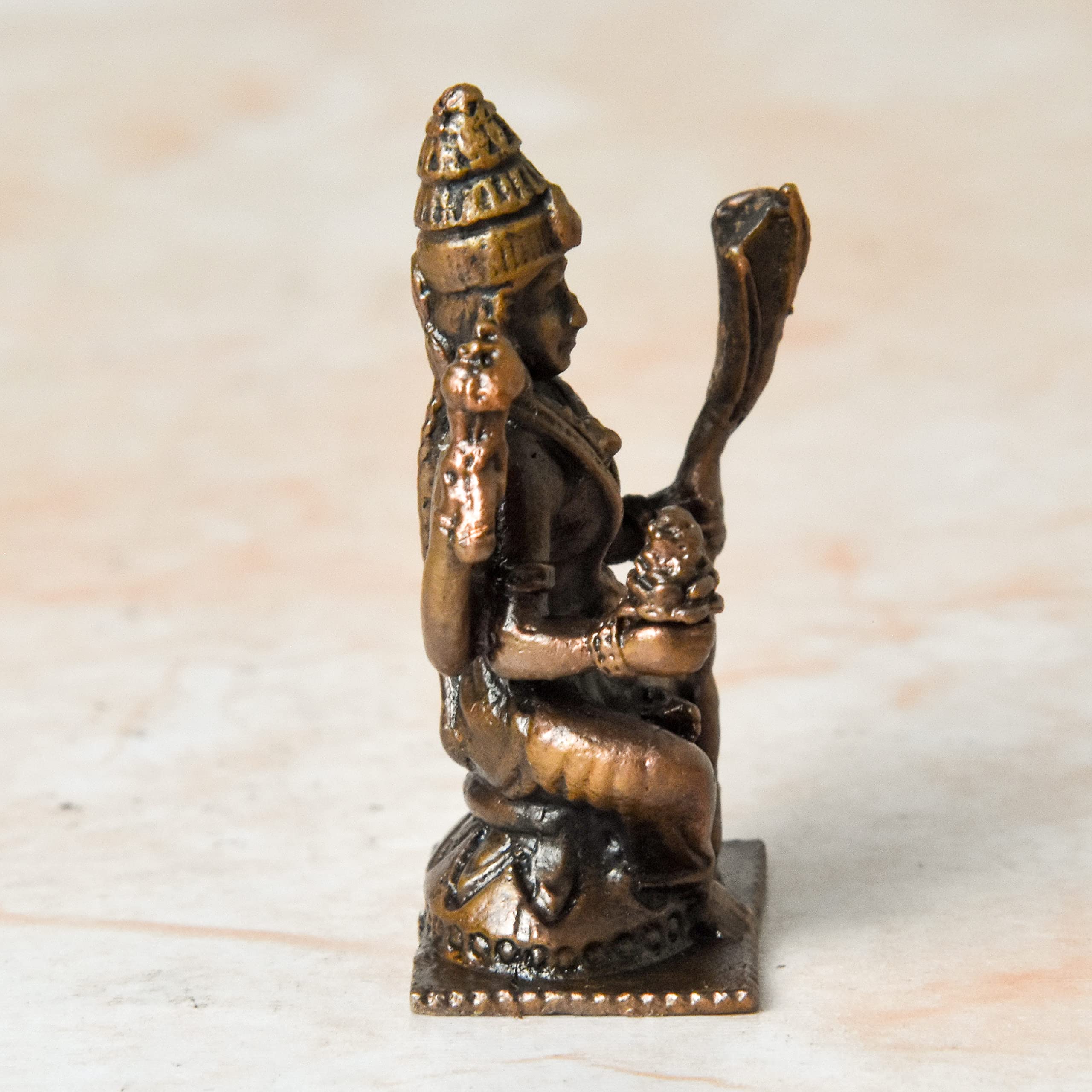 Copper Rajarajeshwari Idol - Handmade Antique Statue -3 Copper Rajarajeshwari Idol - Handmade Antique Statue -3