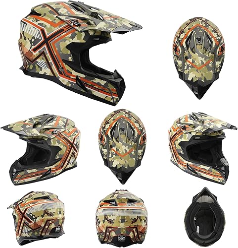Miniatura 7 de TCMT - Casco MX de cara completa para motocicleta, motocross, ATV, bicicleta de montaña, para hombres y mujeres, aprobado por DOT