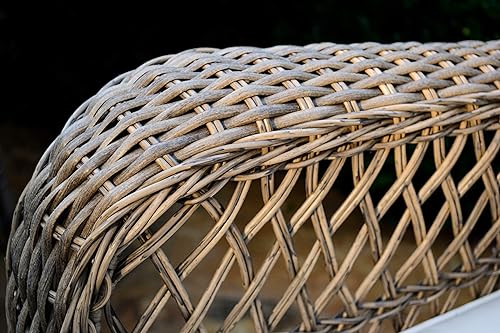 Miniatura 6 de Tortuga Outdoor Rio Vista - Juego de mimbre de 2 piezas con dos sillas giratorias