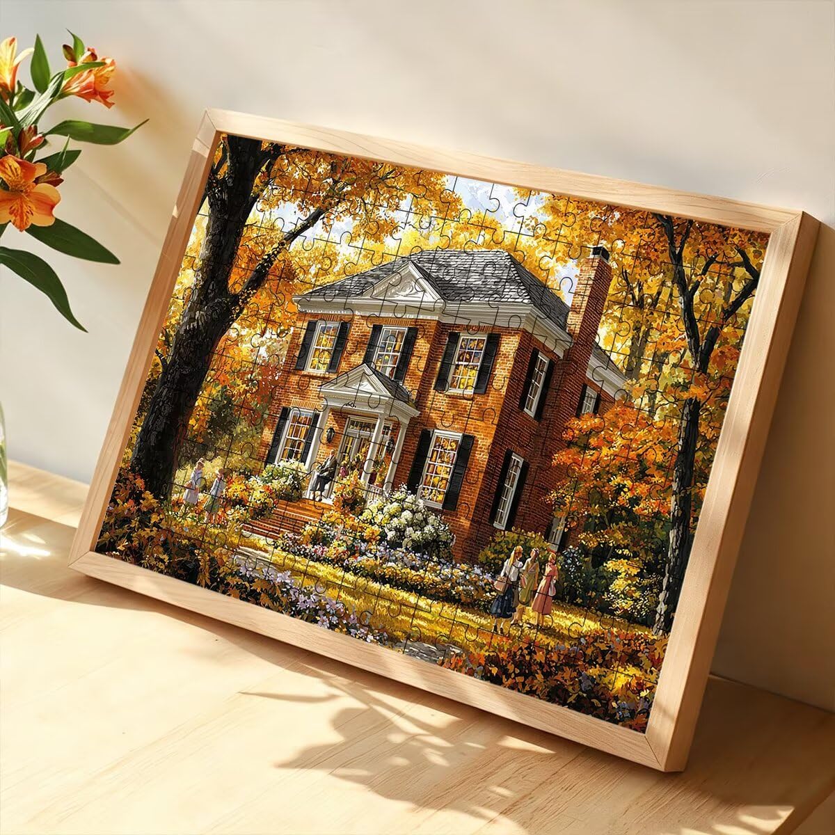 Puzzle 1500 elementów jesień, drewniane puzzle dla dorosłych, 87x57cm -1492
