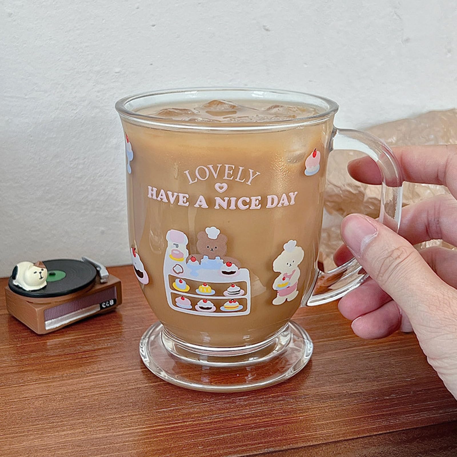 Amazon | QuiExact カップ 450ml グラス コーヒーカップ ガラス
