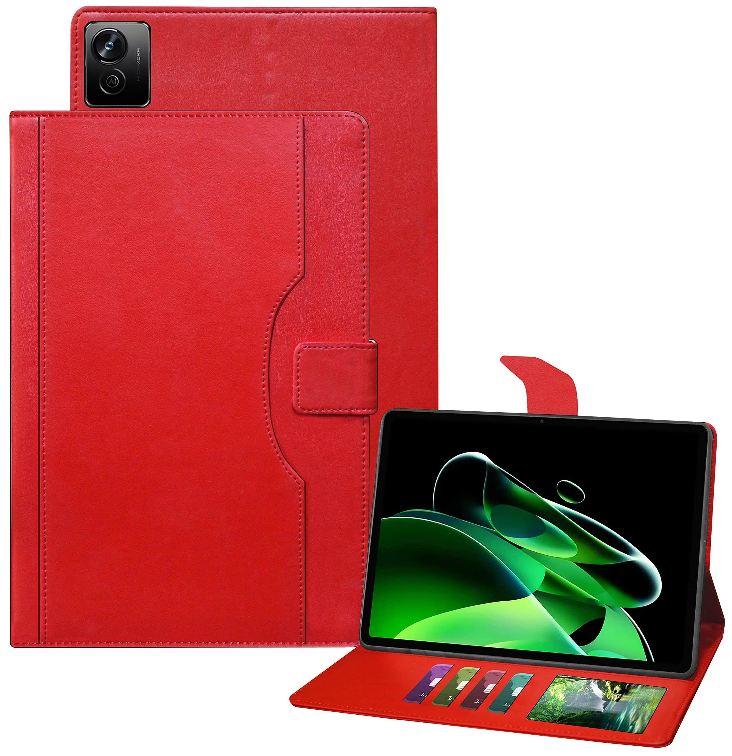 TGK Leather Flip Case Cover for Realme Pad X 11 inch Multi-Angle with Viewing Stand (Red) (B0B946GGB5) Amazon Price History, Amazon Price Tracker