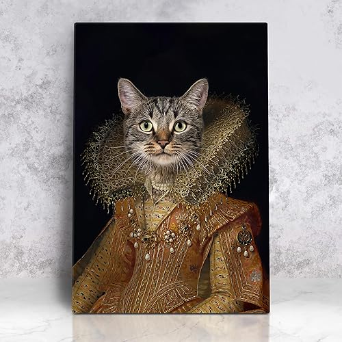 Miniatura 65 de Awesometik Impresión en lienzo personalizada retrato real de mascota a partir de foto, retrato personalizado del Renacimiento, retratos, retratos 20