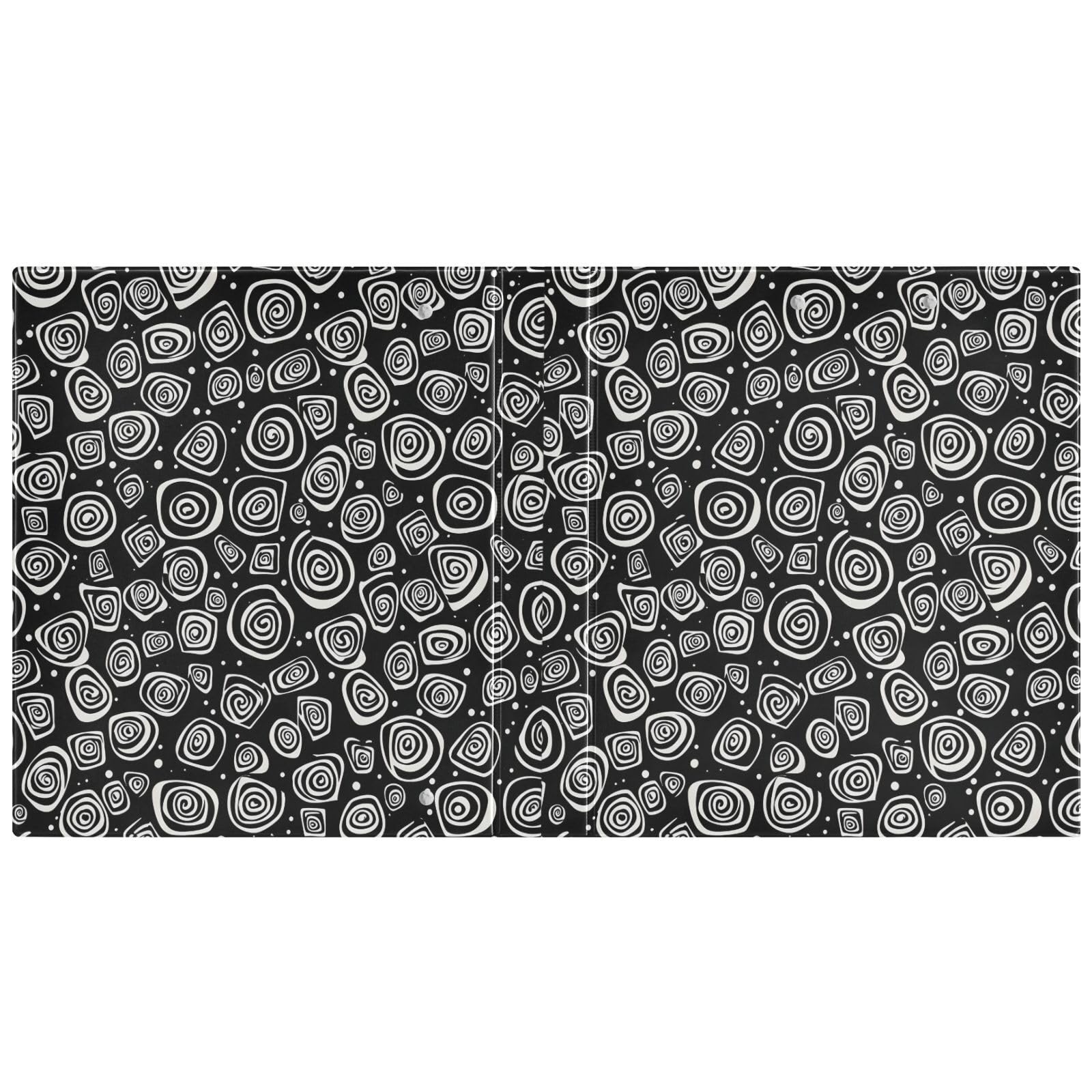 Carpetas de 3 anillos de 1.5 pulgadas, espirales blancos, carpeta de anillos redondos decorativos con clip de metal, organizador A4 para el hogar y la oficina, paquete de 2