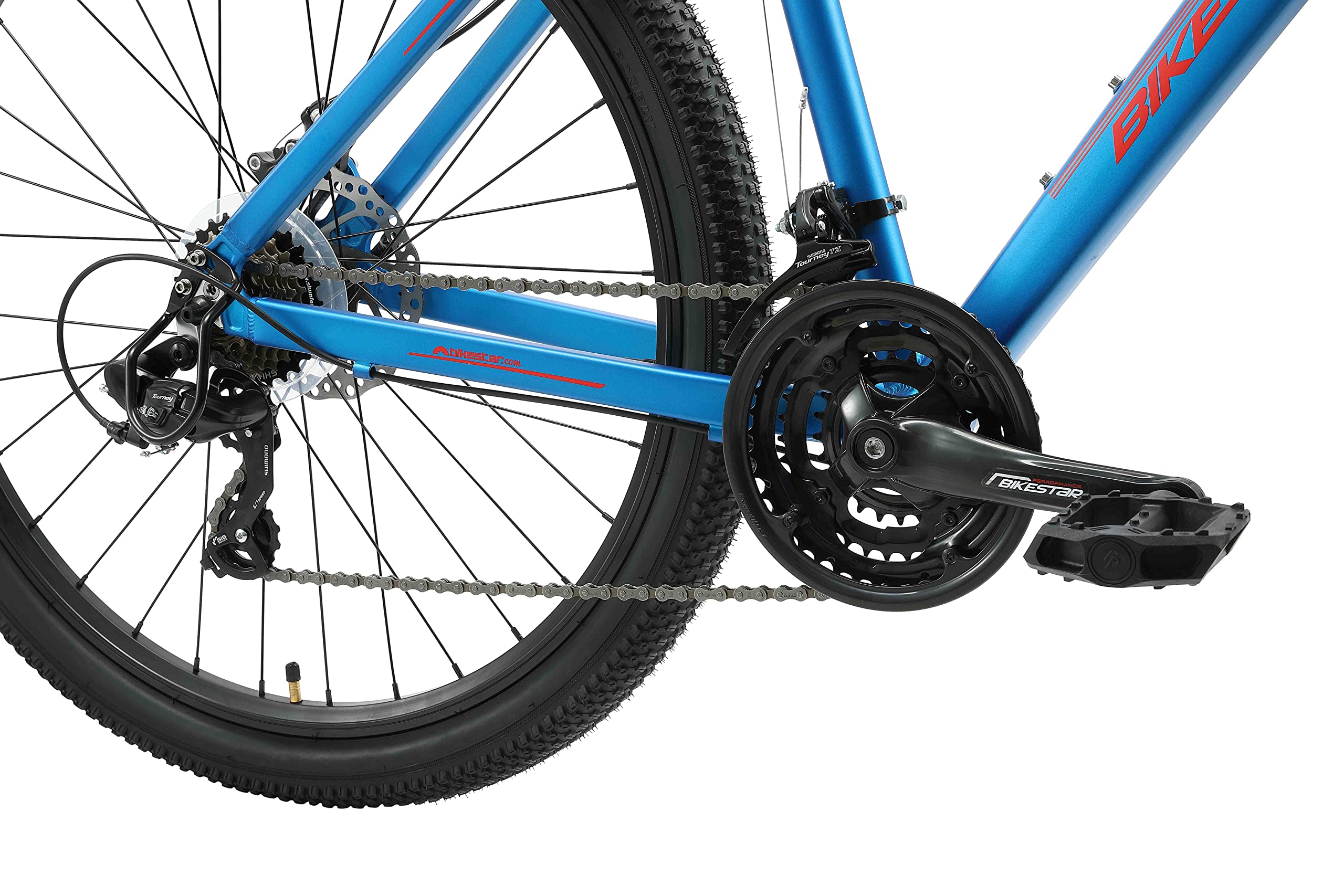 BIKESTAR VTT en Aluminium, Frein à Disque, 21 Vitesses Shimano, 27.5 Pouces | Mountainbike Cadre 14, 16, 18" Pouces MTB Suspension Avant