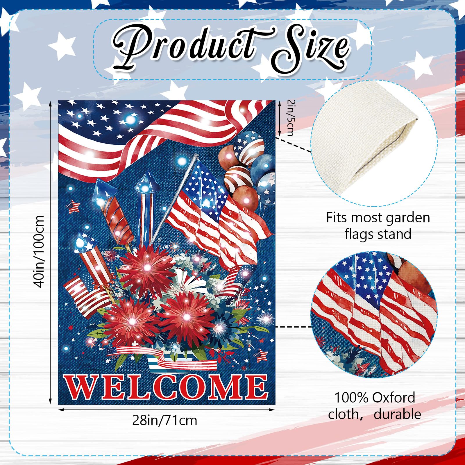 Amazon.com : Remagr Large 28 x 40 Inch LED American Flag USA