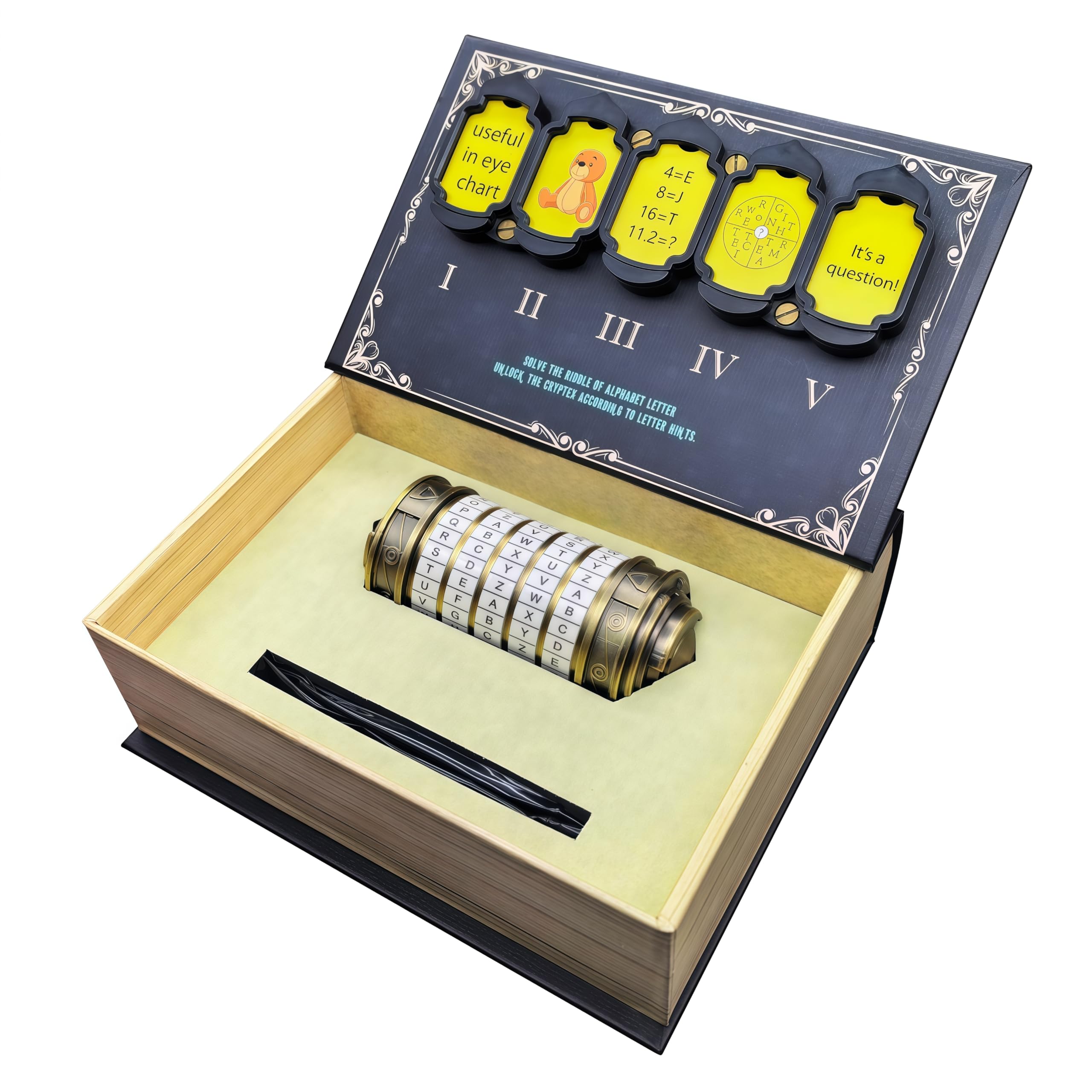 NORDISTRICT Da Vinci Code Mini Cryptex Weihnachts- & Valentinstagsgeschenk Rätselhaftes Schloss-Puzzle — image 1