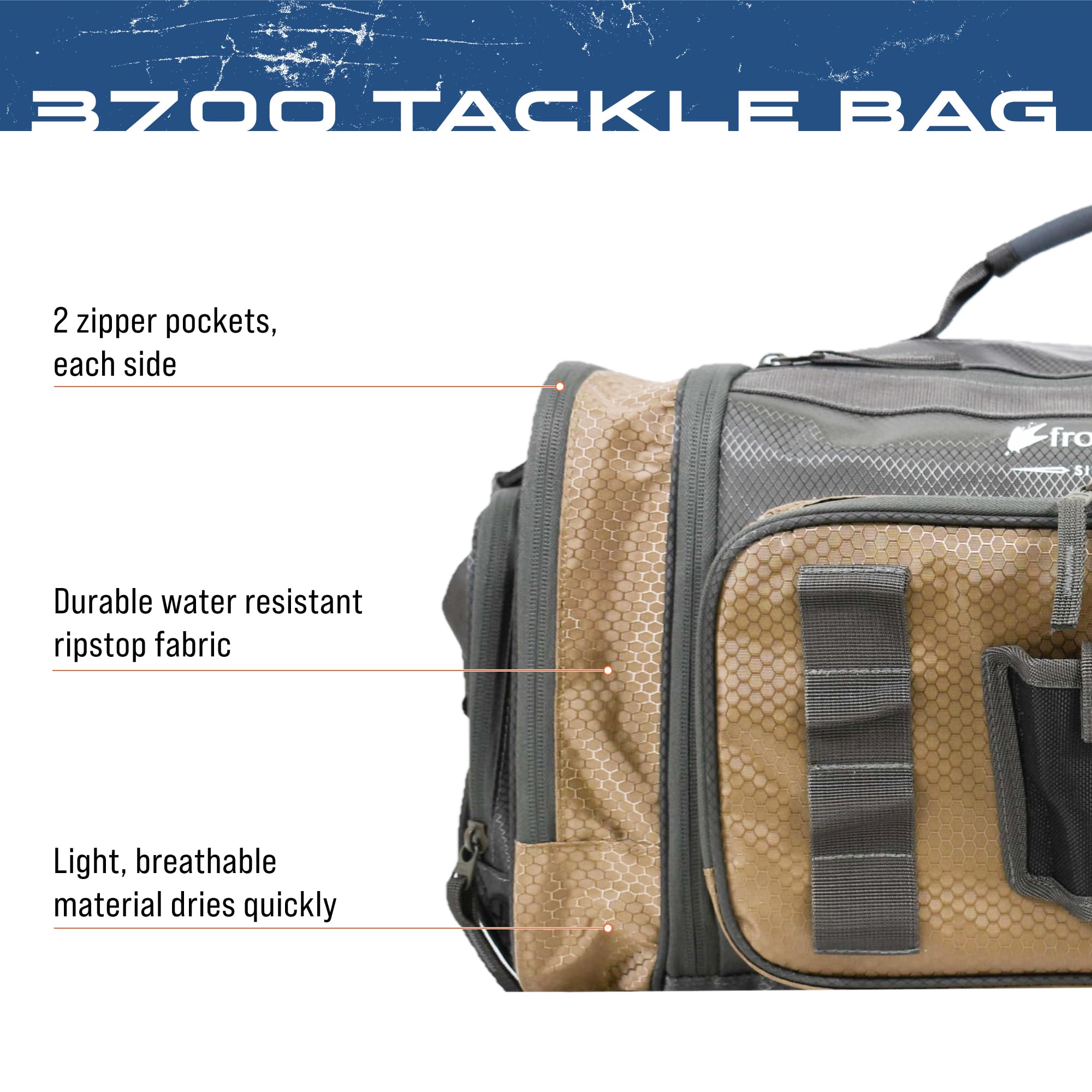FROGG TOGGS 3700 - Bolsa de Lona Resistente para Aparejos de Pesca, Elementos Marrones sólidos, Talla única, 3700 - Bolsa de Lona Resistente para Aparejos de Pesca