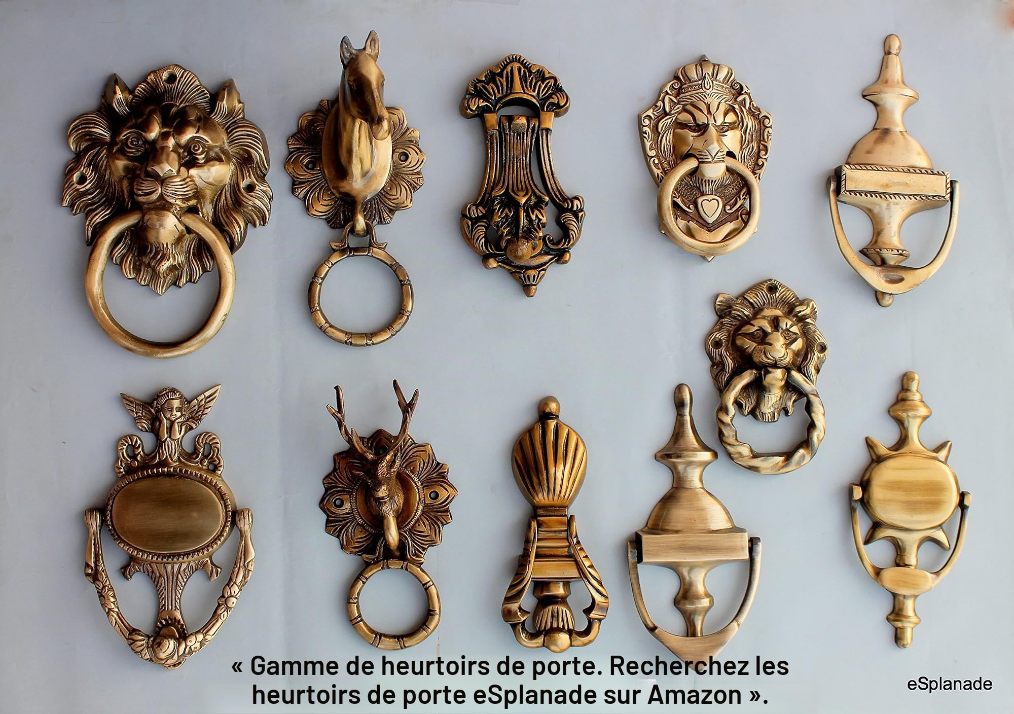 eSplanade Heurtoir pour la Maison | Heurtoirs de Porte en Laiton | Quincaillerie pour Portes | Décor à la Maison |