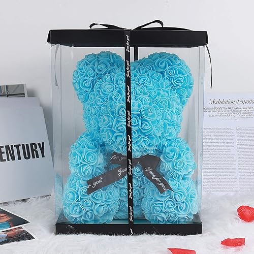 Miniatura 4 de RECUTMS - Oso de peluche artificial de 10 pulgadas, caja de regalo para San Valentín, Día de la Madre, aniversario, regalo de cumpleaños