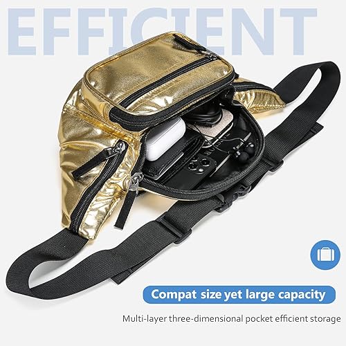 Vista 3 de ProCase Riñonera para hombres y mujeres, riñonera para viajes, senderismo, correr, deportes al aire libre