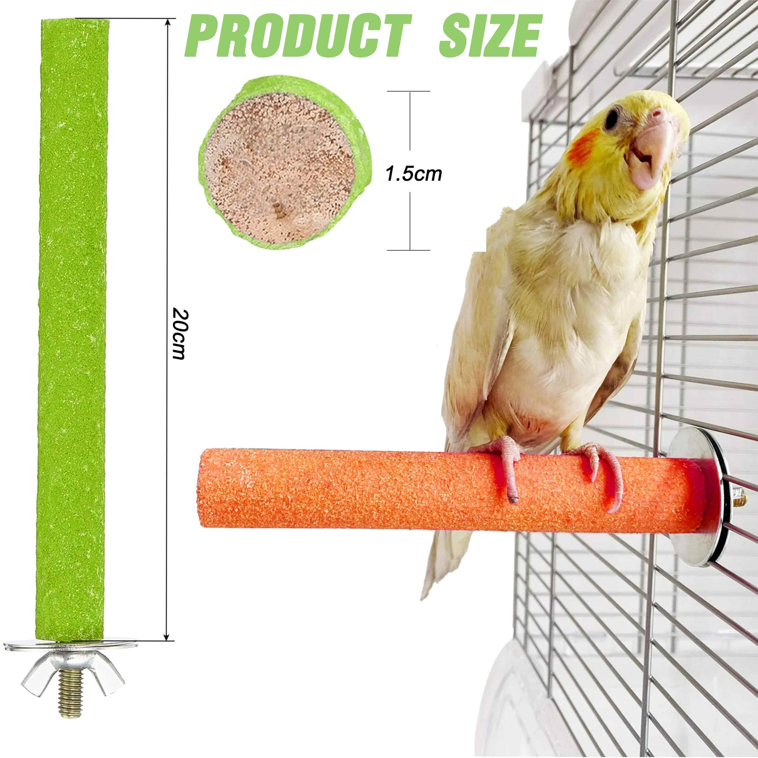 Posatoio Per Pappagalli Villcase - Giocattolo Limaunghie E Becco, Design Ergonomico Per Gabbie - Foto 7