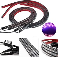 DriSubt LED Alváz Világítás Szett 4 db (2x60+2x90 cm) - Bluetooth Applikációs Vezérlés, 64 Üzemmód, RGB 16 Millió Szín, IP68 Vízálló, Autó D 9