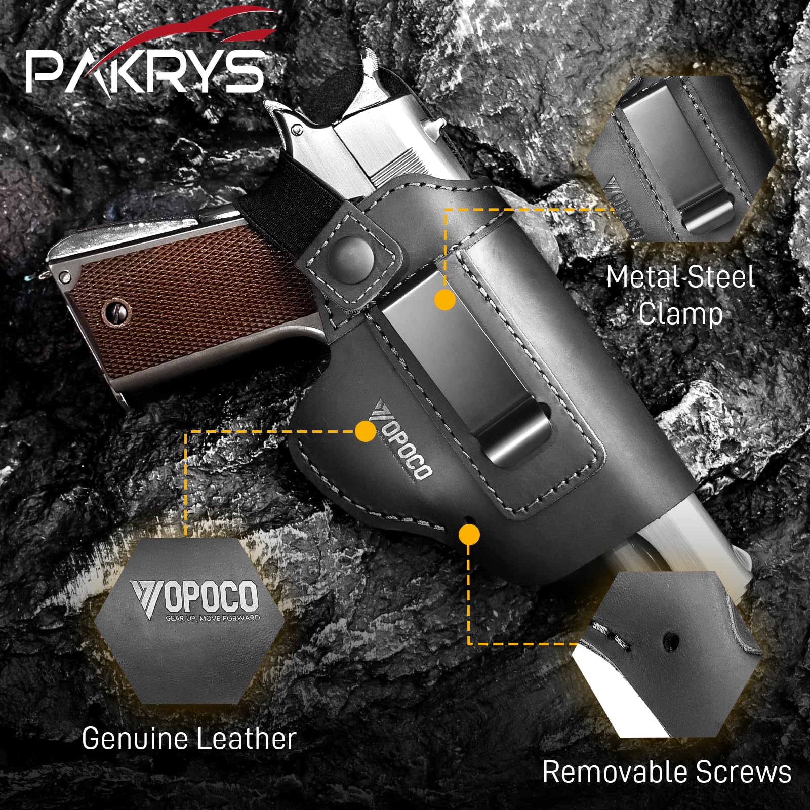 Leren IWB Holster Voor Verborgen Dragen – Past Op Glock, Beretta, Ruger En Meer
