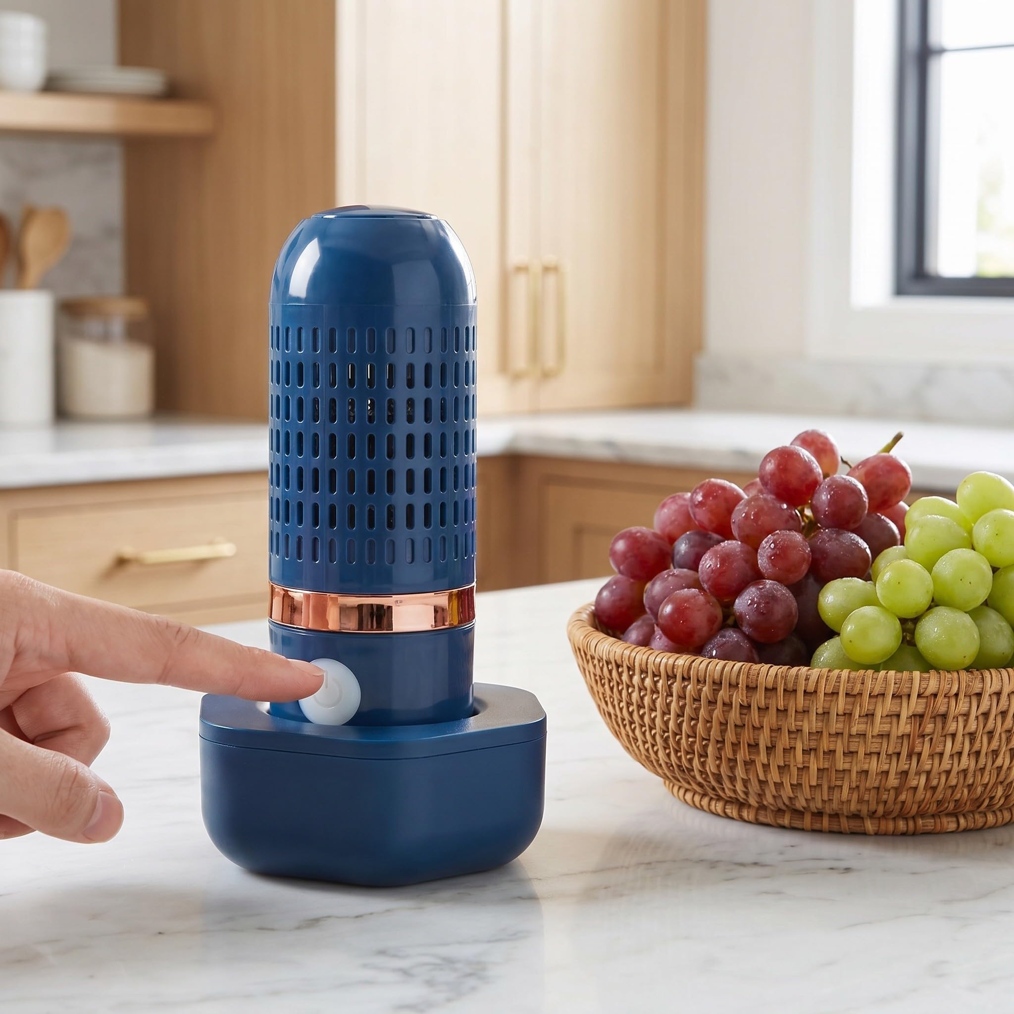 SOLUSTRE Kabelloser Tragbarer Obst Gemüsereiniger für Zuhause Reisen und Outdoor mit Praktischem Design und Einfacher Handhabung