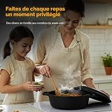 KICHLY 2 En 1 Four Hollandais En Fonte Pré-Assaisonné Avec Couvercle De Poêle A Griller A Double Usage - Cuire Au Four, Frire, Rôtir, Ragoût Et Griller - Cuisson A L'intérieur Et A L'extérieur - 7