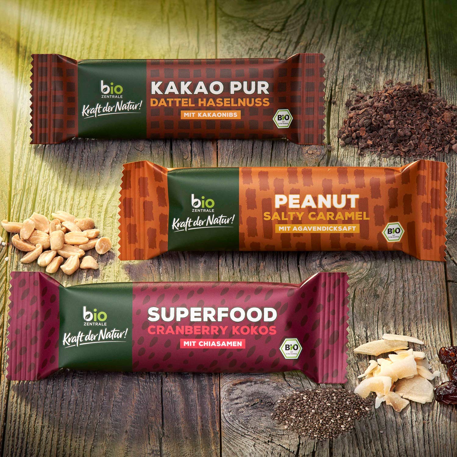biozentrale Riegel Superfood Cranberry Kokos, 12 Stück 480 g, palmölfrei & ohne künstliche Aromen, mit Cashewkernen, Cranberries & Kokosraspeln, hoher Ballaststoffgehalt, Snack für unterwegs