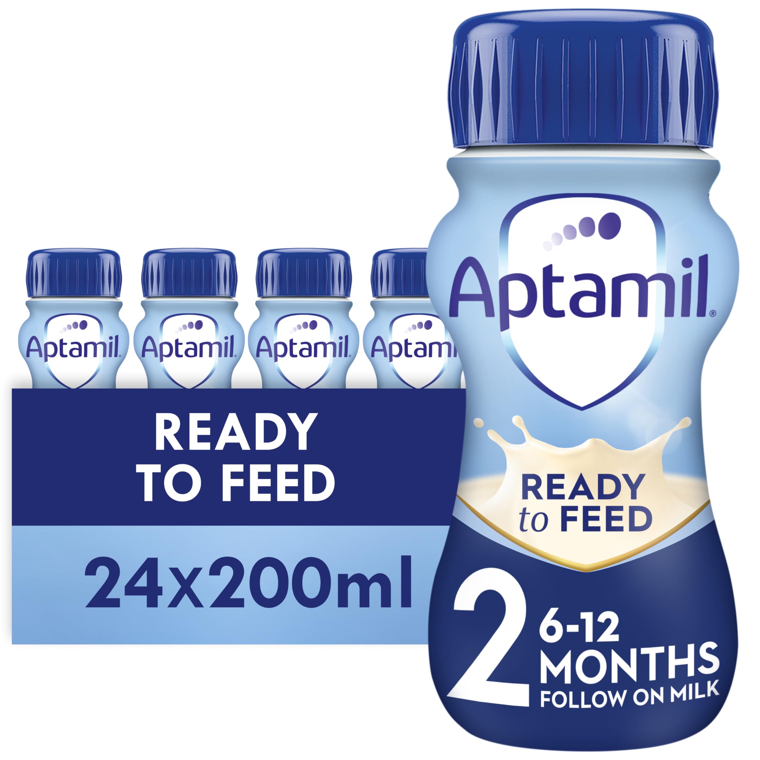 Aptamil 2 Follow On Baby Milk Ready to Use Liquid Formula 6-12 Months 200