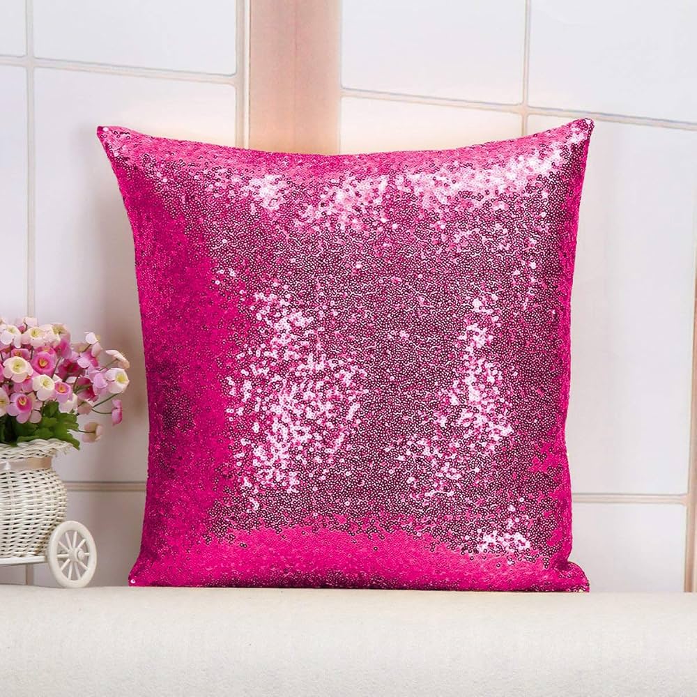 Amazon.com: ShinyBeauty Sequin Pillow Case 24x24-Inch Hot