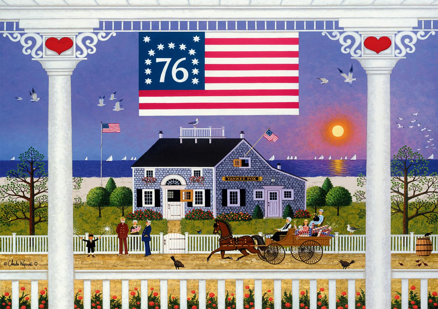 Amazon.com: Buffalo Games Charles Wysocki Nantucket Jigsaw Puzzle