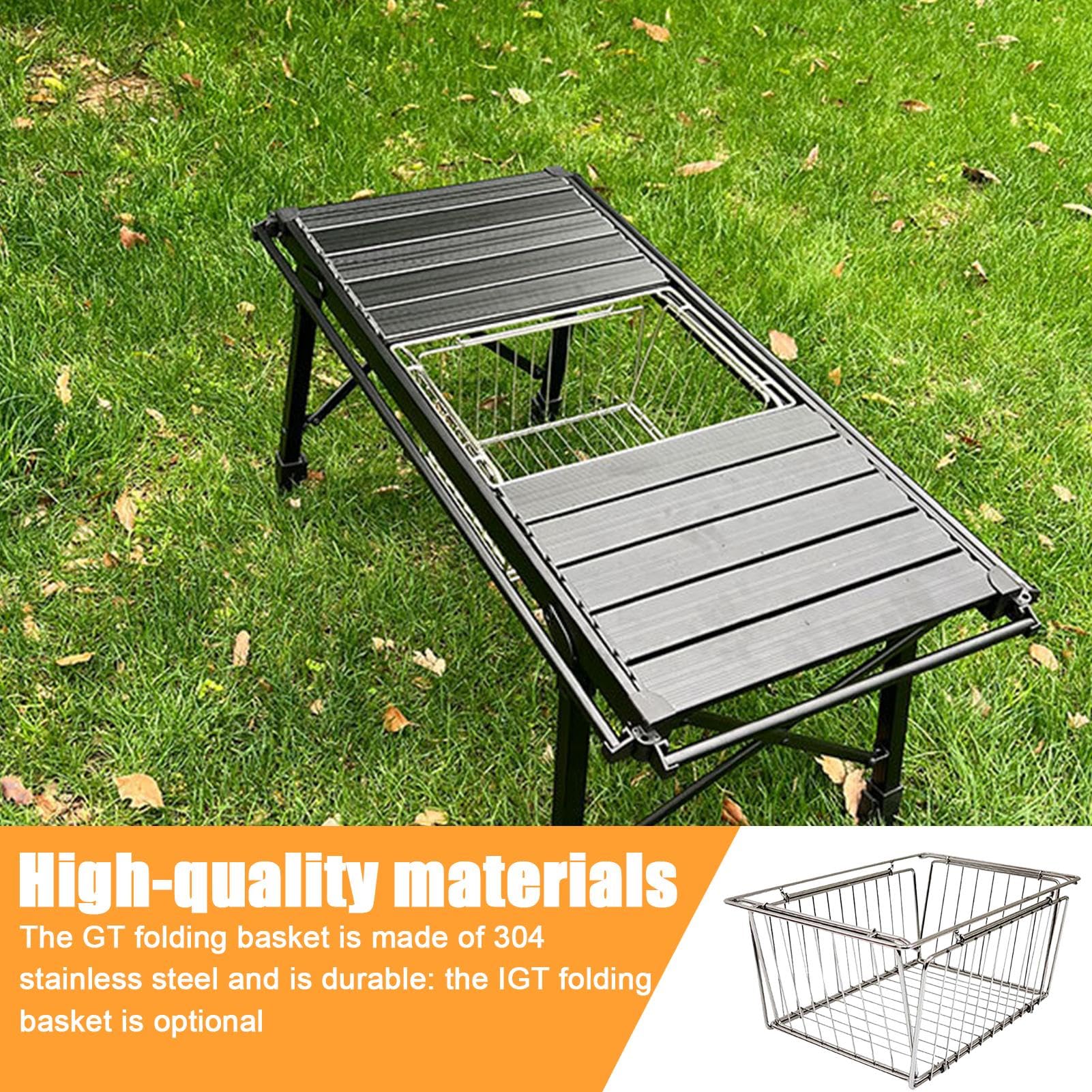 Cesta de mesa de acero inoxidable, cesta de almacenamiento plegable Cesta | Cesta escurridora de Mesa Cesta para Lavado de Verduras para Picnic, Barbacoa, Playa, Patio