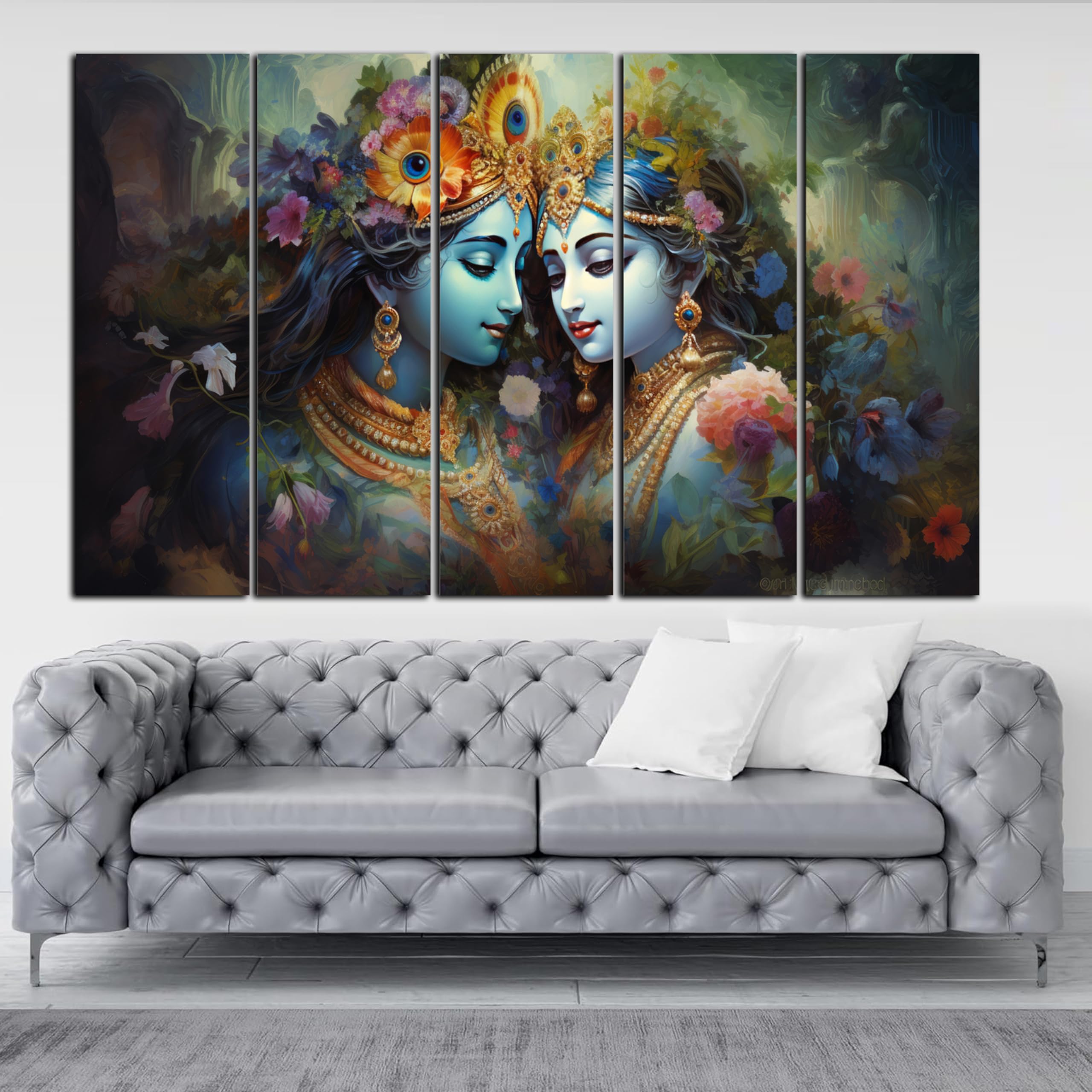 KYARA ARTS Wood Framed, Radha Krishna wall Painting with frame multicolor 50 x 30 inch set of 5 (Design-03) (B07PDVLWVJ) Amazon Price History, Amazon Price Tracker