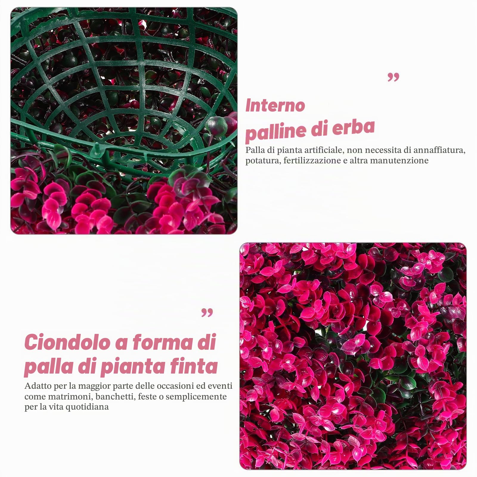 FOMIYES Sfera Topiaria Pianta Simulata Eucalipto Foglia Decorativa Palla Di Per Interni Ed Esterni 13X14 Pollici Leggera E Facile Da Decorare Per Casa Eventi E Giardino