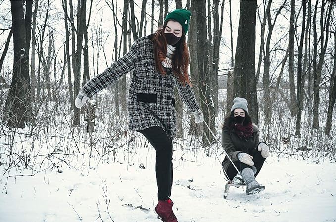 Balaclava Acfun media cara polar para invierno unisex miniatura 4
