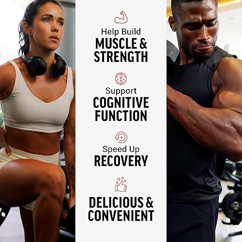 Miniatura 2 de FORCE FACTOR Legendary - Masticables de creatina, monohidrato de creatina de 0.18 onzas, construyen músculo, mejoran la fuerza y la recuperación,