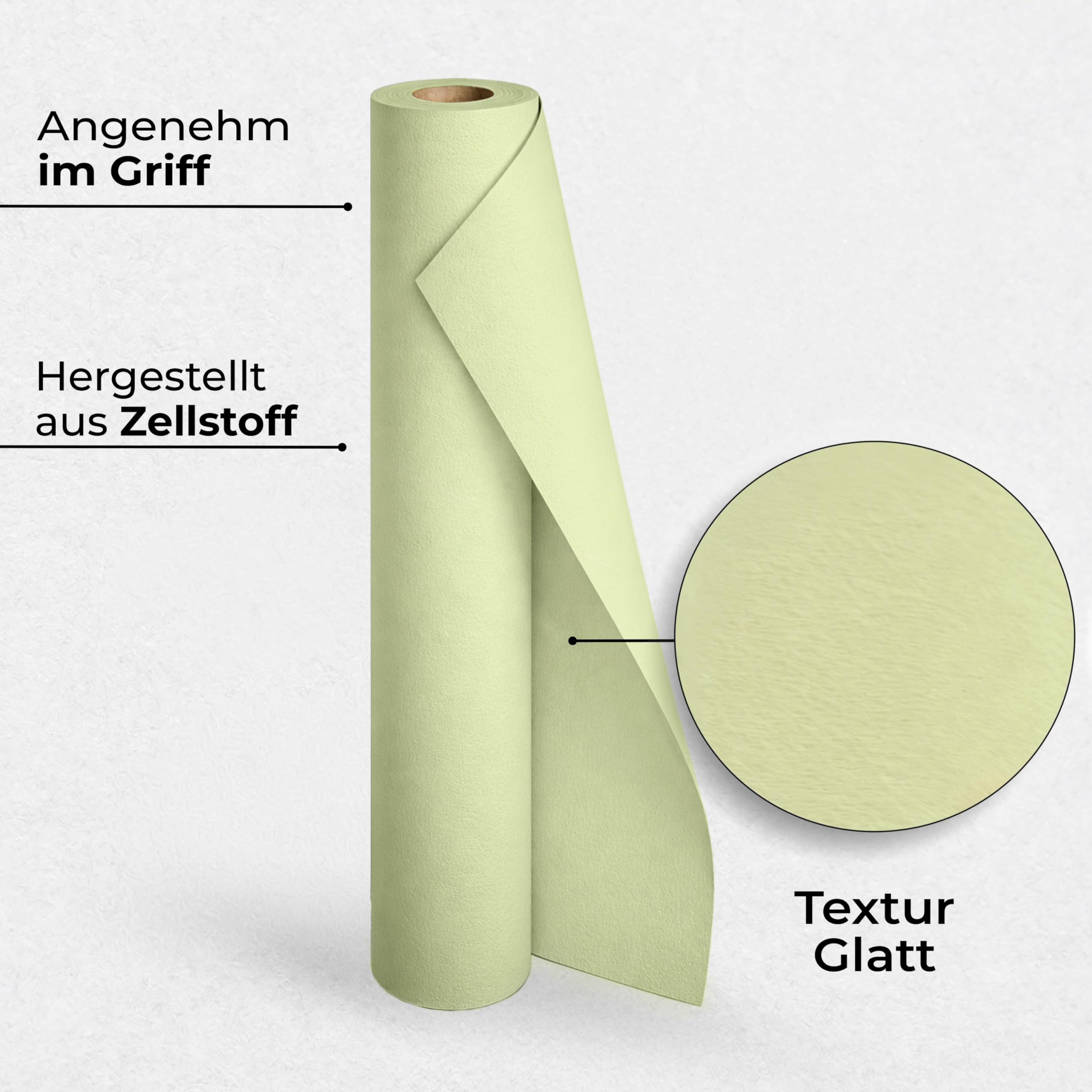 Ärztekrepp 1-lagig (59 cm x 70 m) 6 Papierrollen Grüne Farbe | Liegenabdeckung – Ärztekrepp