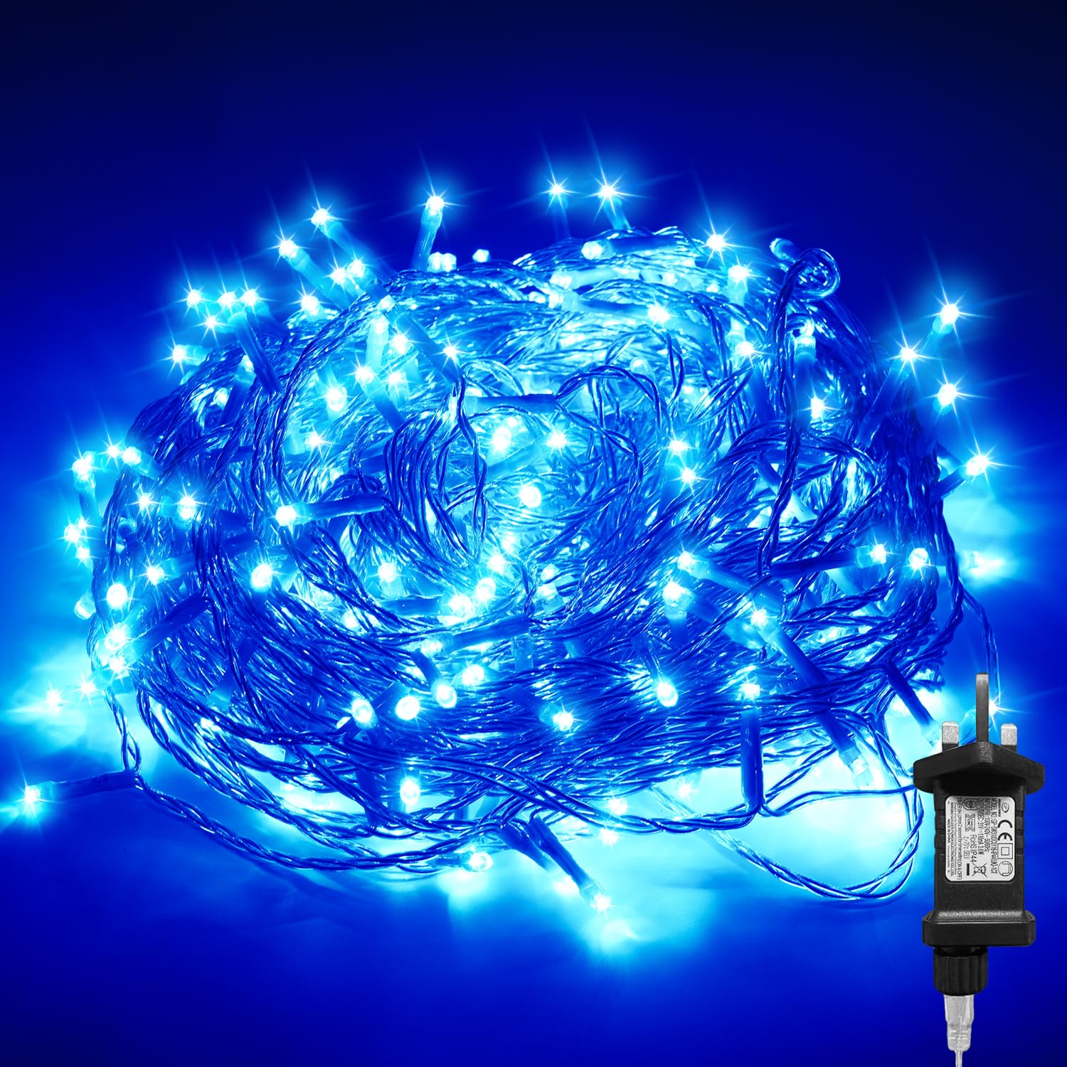 Gresonic 20m 200LED Blue Fairy Llights, Coloured String Lights with Remote/Plug/8 Modes/Timer/Memory Function/IP44 Waterproof,for Outdoor Indoor,Mother's Day,Valentines Decorations, Wedding,Party