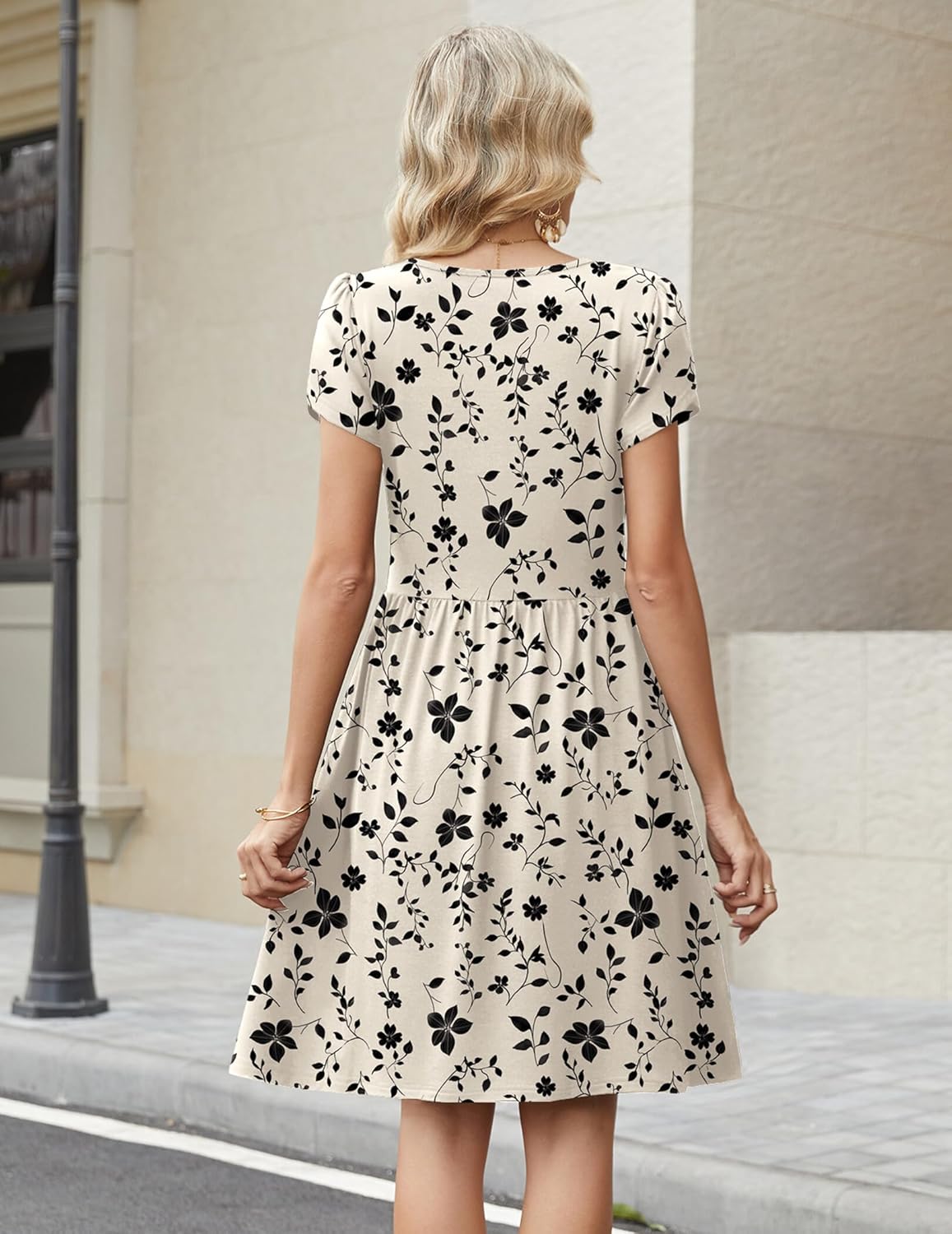 Zeagoo Women Summer Dress 2026 Short Sleeve Aline Mini Dresses with Pockets Casual Swing Tshirt Dress Vocation Beach Sundress - Image 4