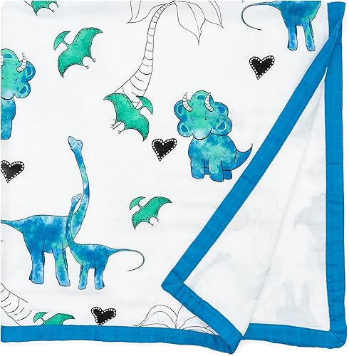 JumpOff Jo - Manta de bebé para niñas y niños muselina suave de rayón de bambú y algodón - Bebé recién nacido ducha regalo de registro 47 x 47