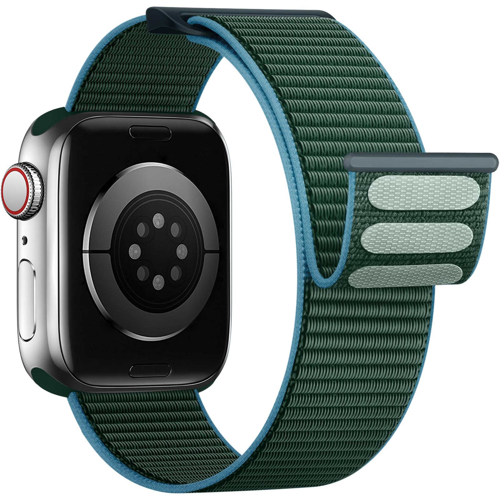 Yoohoo Nylon Straps Compatible with Apple Watch Straps 44mm 45mm 46mm 49mm 42mm(Series 3/2/1)Women Men,Upgraded Soft Nylon Replacement Bands for iWatch Series 11 10 9 8 7 6 5 4 3 2 1 SE3 Ultra3/Black — view 33