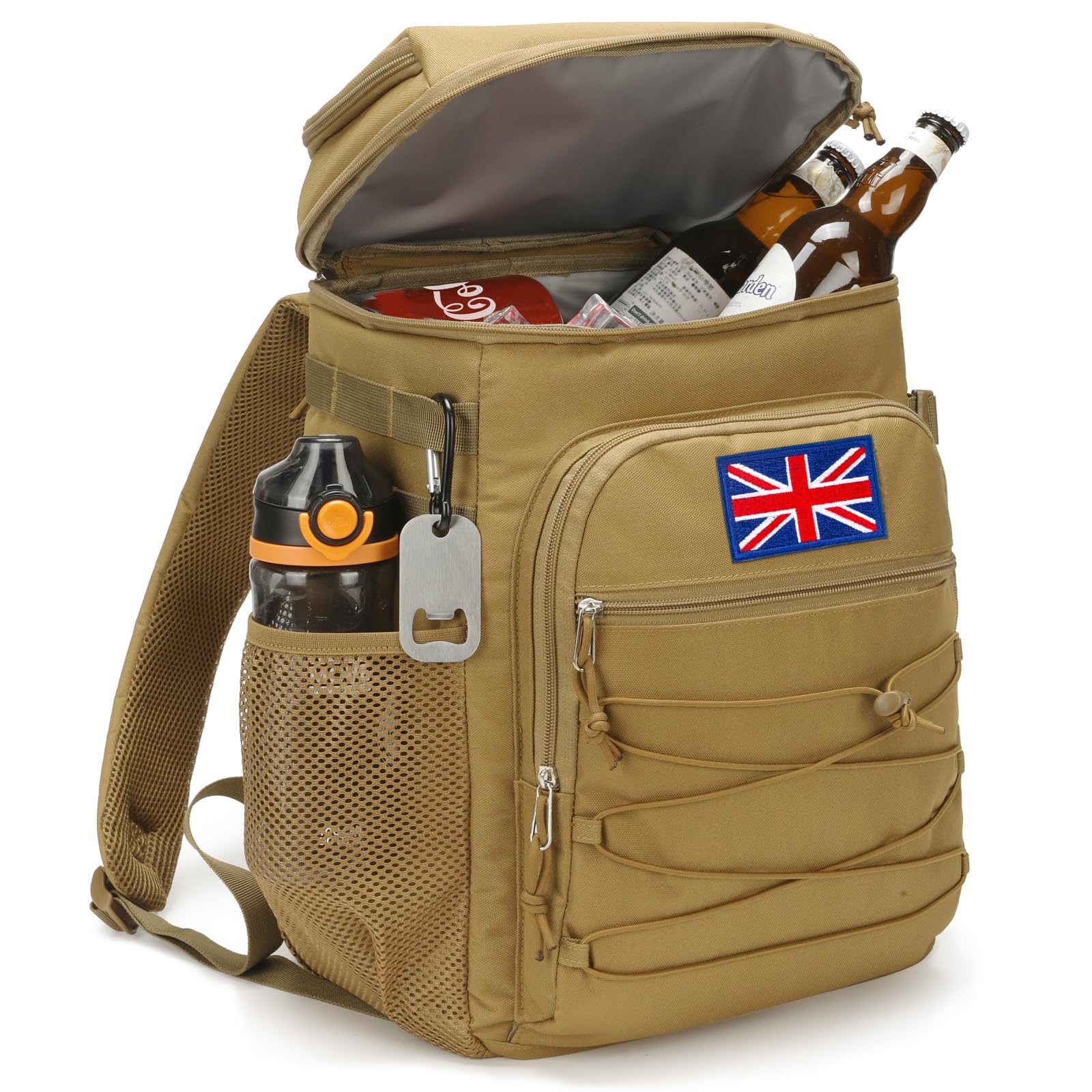 Tactical Backpack Cooler, 25L Cooler Insulated Leak-Proof, Heavy Duty Large Lunch, Waterproof Ice Chest Backpack for Men Women Adults Work Daytrip Camping Beach Hiking Accessories