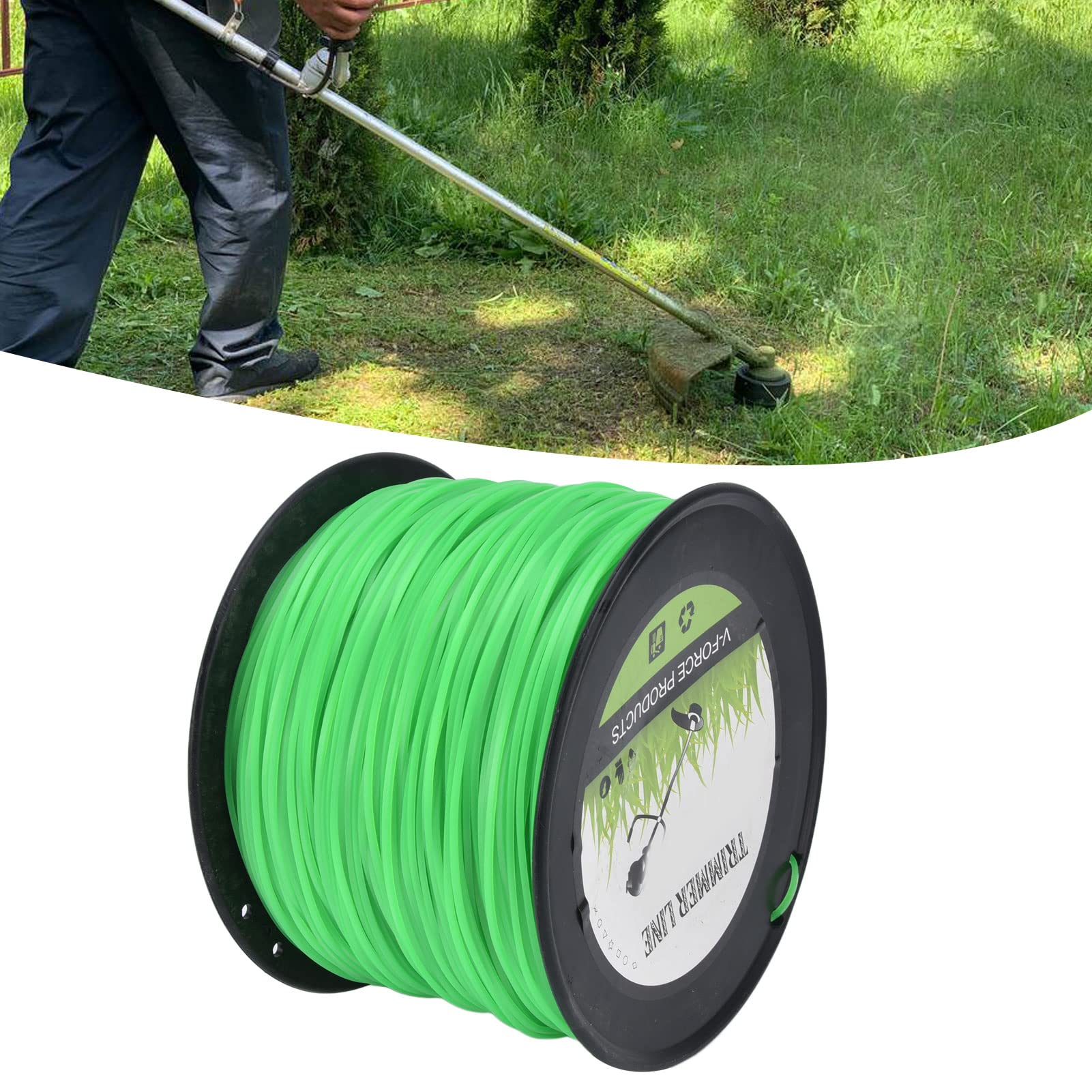 Bobina di Ricambio per Filo da Taglio, 2,0 Mm 372 Metri Filo per Tosaerba Filo per Tosaerba Filo Verde per per Ryobi per