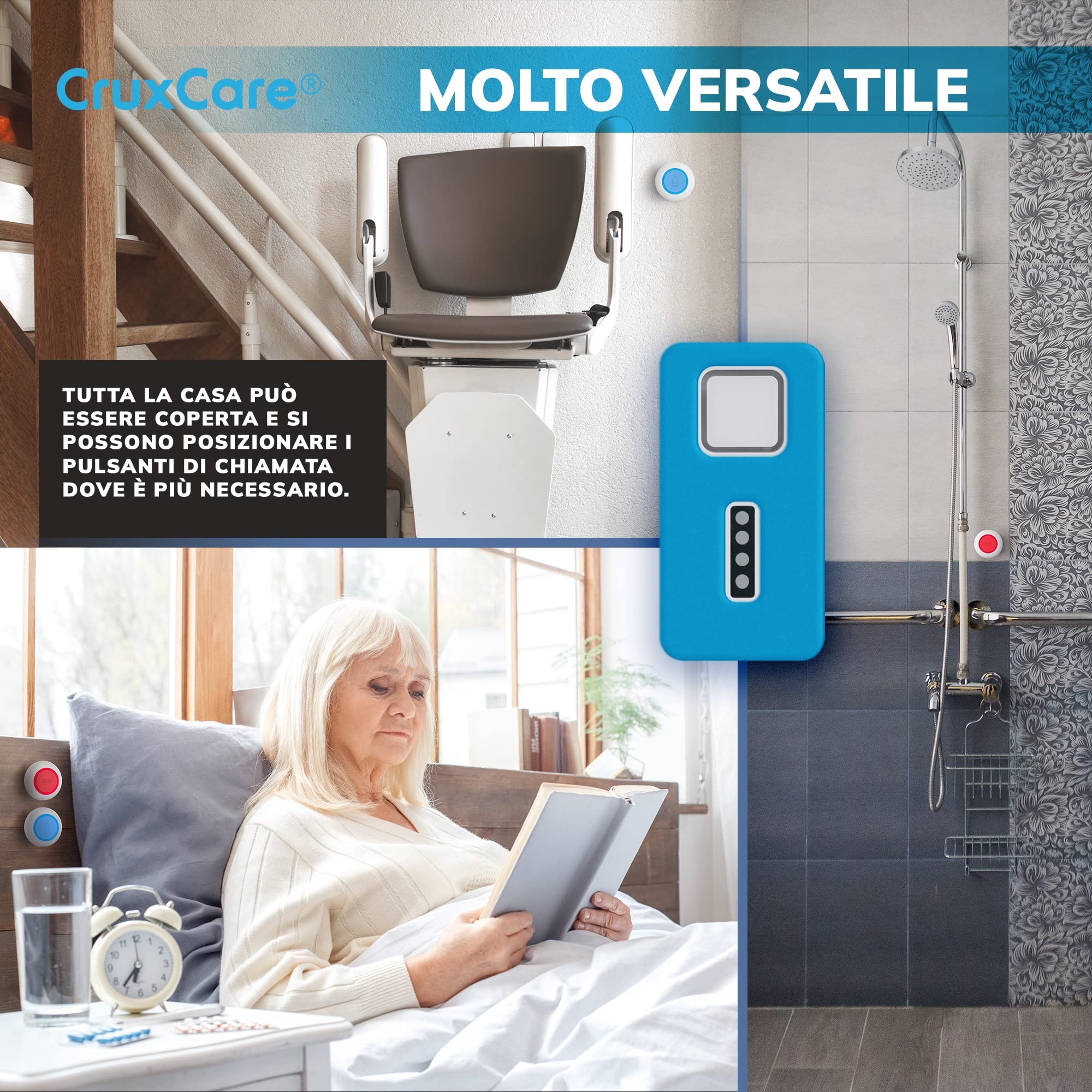 C1 Sistema di Chiamata Espandibile per Assistenza Familiare - Adattabile alle tue Esigenze - Facile da Usare
