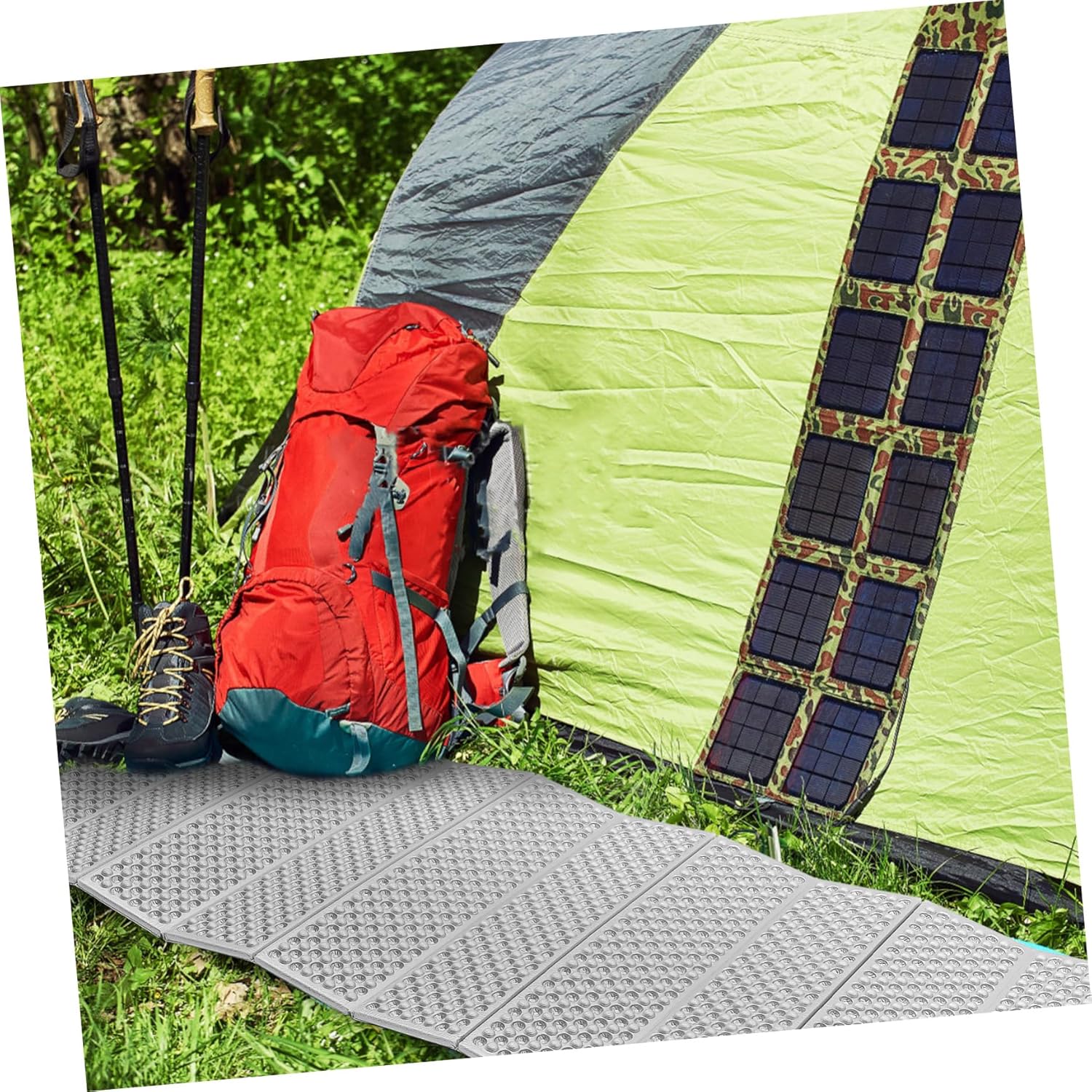 Happyyami Folding Foam Sleeping Pad Lightweight Insulated Camping Mat for Moisture Protection Compact Design for Hiking and Outdoor Adventures