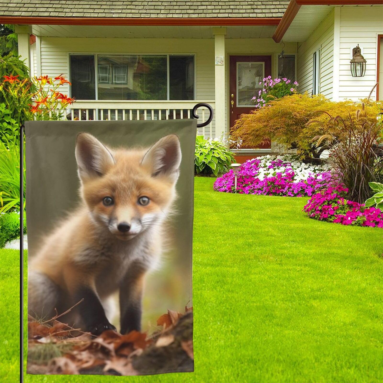 Babyparty Banner Mit Süßem Fuchs | Gartenflagge 30,5x45,7 Cm, Polyester, Schimmelresistent