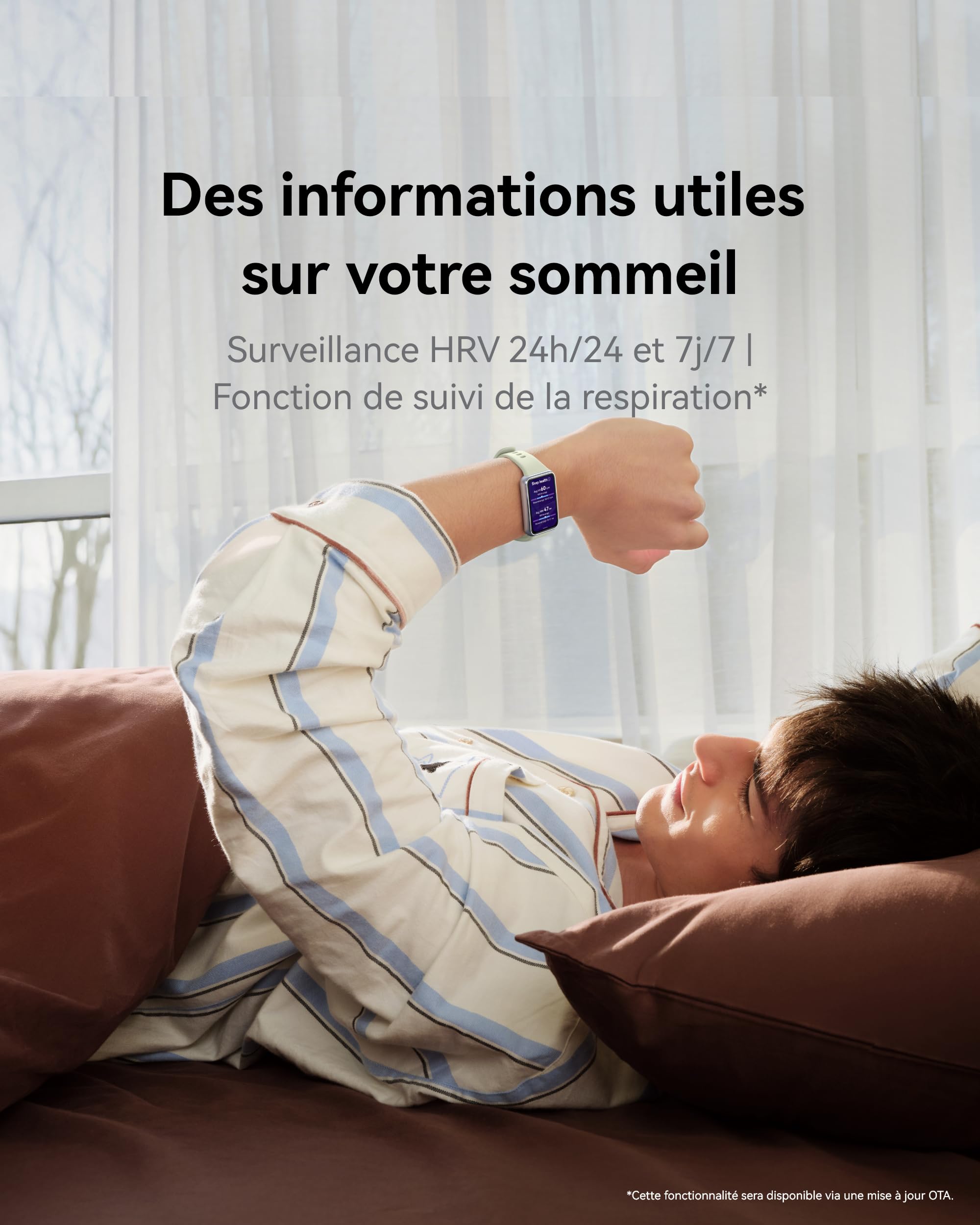 HUAWEI Band 11 Montre Connectée Tracker d'Activité Écran AMOLED 1,62 Pouces Bracelet Intelligent Autonomie 14 Jours Noir